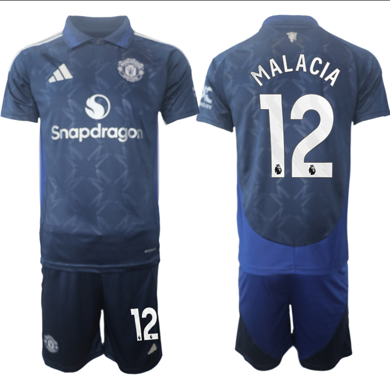 Men 2024-2025 Club Manchester United away blue #12 Soccer Jersey->manchester united jersey->Soccer Club Jersey